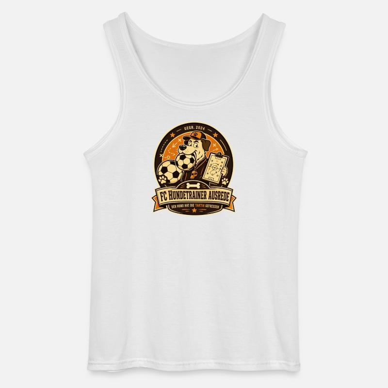FC Hundetrainer Ausrede - Gildan Männer Tank Top - Weiß