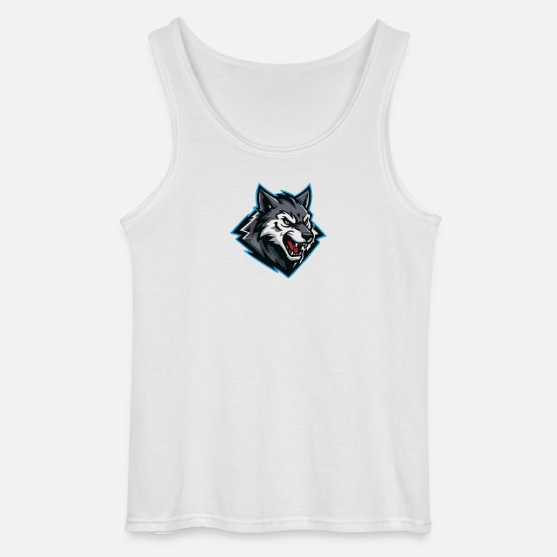 Wolfsangriff Logo - Gildan Männer Tank Top - Weiß