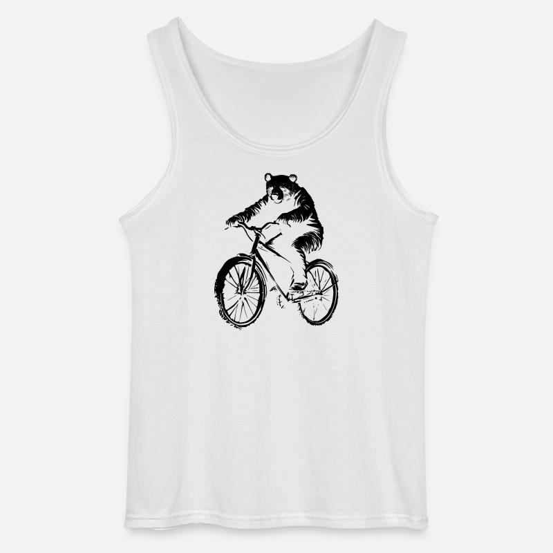 Fahrrad Bär - Gildan Männer Tank Top - Weiß