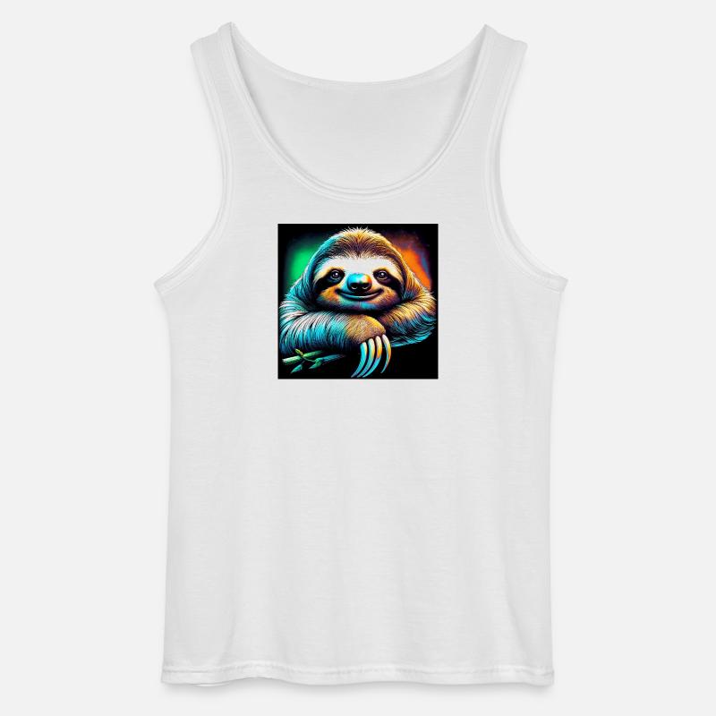 Faultier - Gildan Männer Tank Top - Weiß