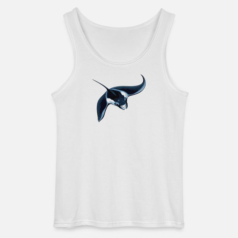 Rochen Mantarochen - Gildan Männer Tank Top - Weiß