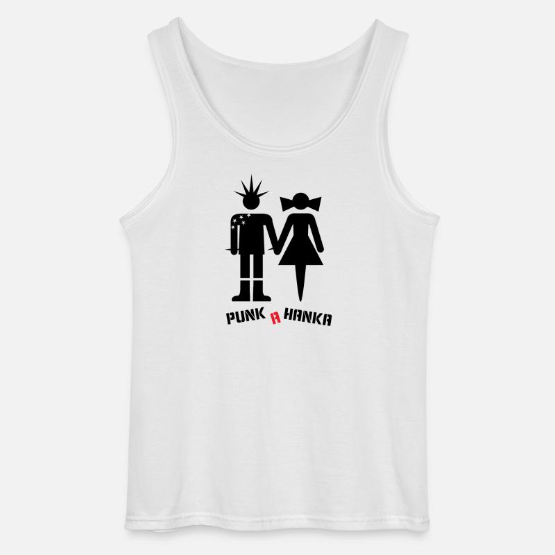 PUNK A HANKA - Gildan Männer Tank Top - Weiß