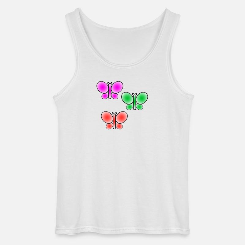 Schmetterlinge - Gildan Männer Tank Top - Weiß