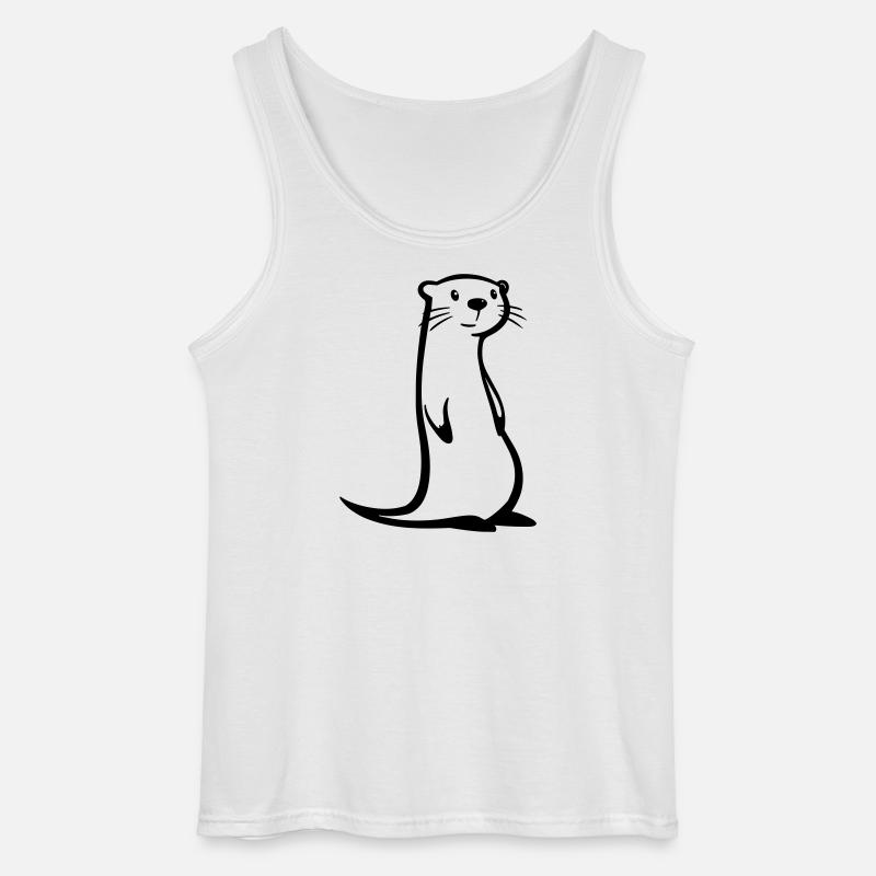 Otter - Gildan Männer Tank Top - Weiß