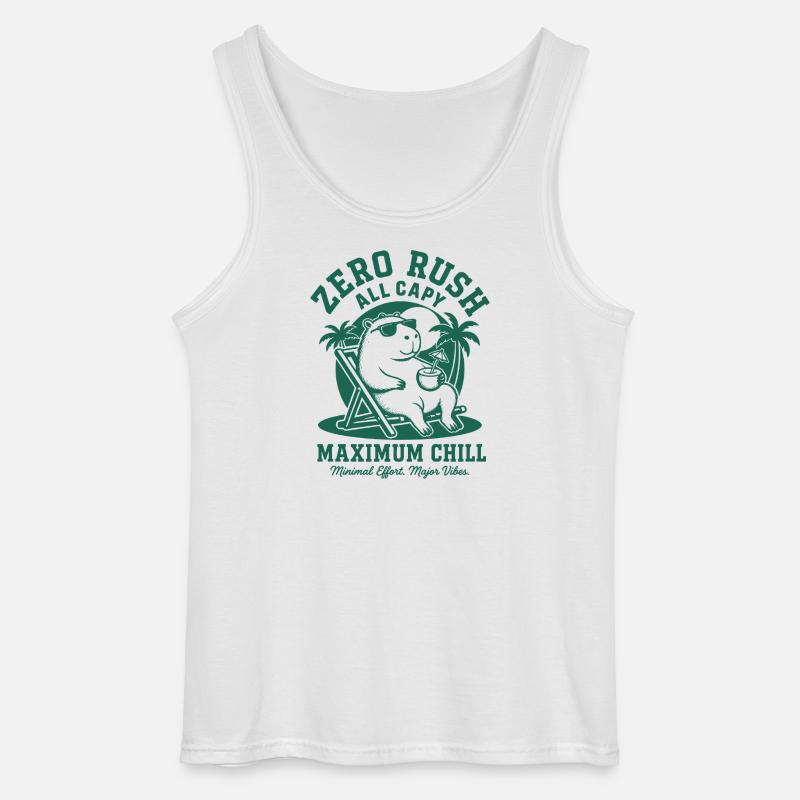 Zero Rush Capybara Chill - Gildan Men’s Tank Top - white
