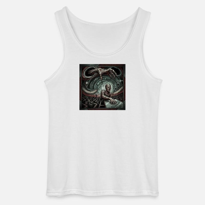 Strings of Control - Gildan Men’s Tank Top - white