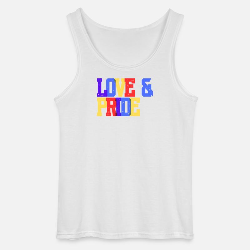 Liebe und Pride Regenbogen - Gildan Männer Tank Top - Weiß
