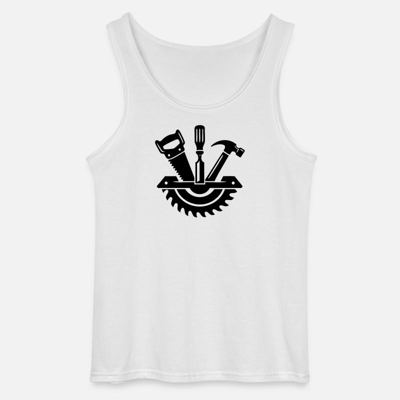 Carpenter Tool – Carpenter Logo - Gildan Men’s Tank Top - white