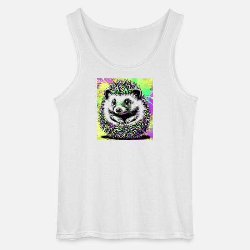 Igel - Gildan Männer Tank Top - Weiß