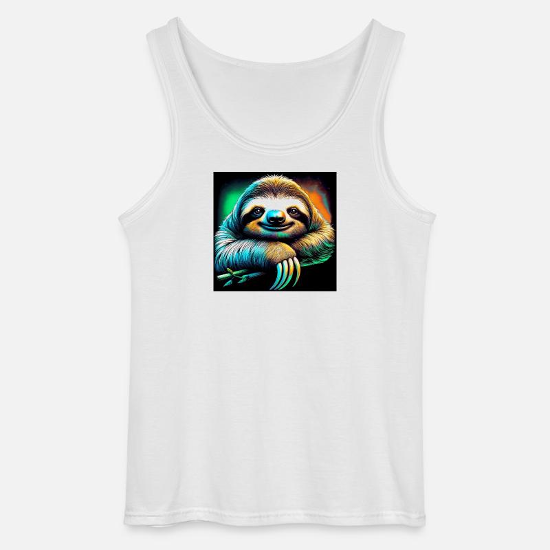 Faultier - Gildan Männer Tank Top - Weiß