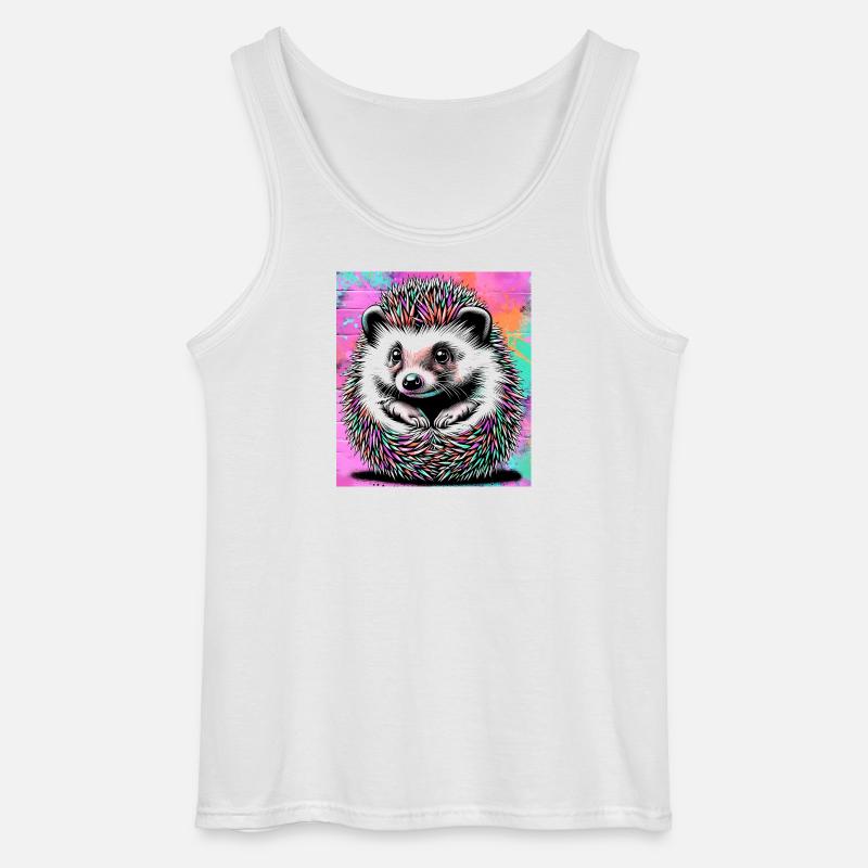 Igel - Gildan Männer Tank Top - Weiß