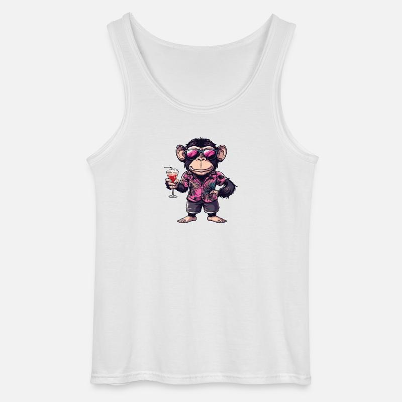 Gorilla Comic Sommer - Gildan Männer Tank Top - Weiß