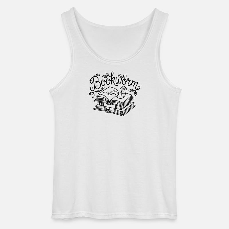 Bookworm - Gildan Men’s Tank Top - white