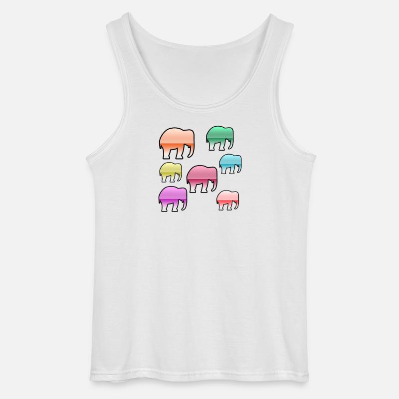 Elefanten - Gildan Männer Tank Top - Weiß