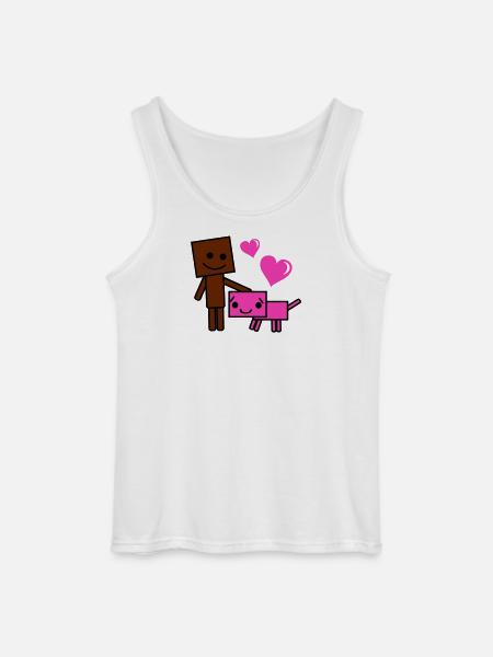 Herzfreunde Roboter Hund - Gildan Männer Tank Top - Weiß