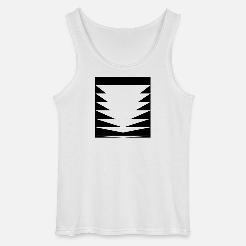 Triangles Pattern design - Gildan Men’s Tank Top - white