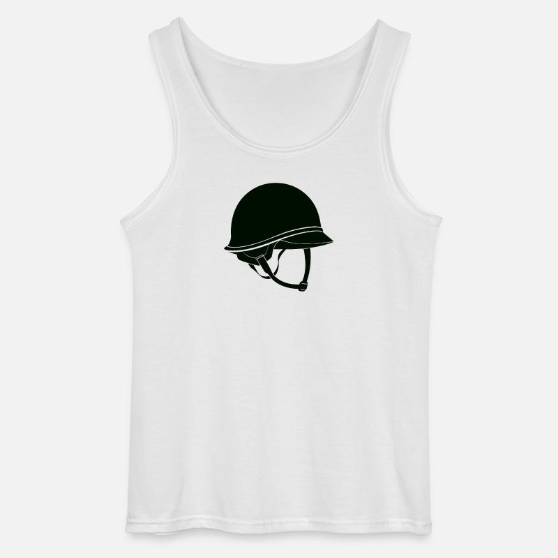 Armeehelm - Gildan Männer Tank Top - Weiß
