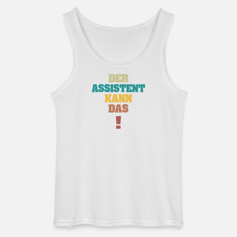 Assistent als Spruch - Gildan Männer Tank Top - Weiß