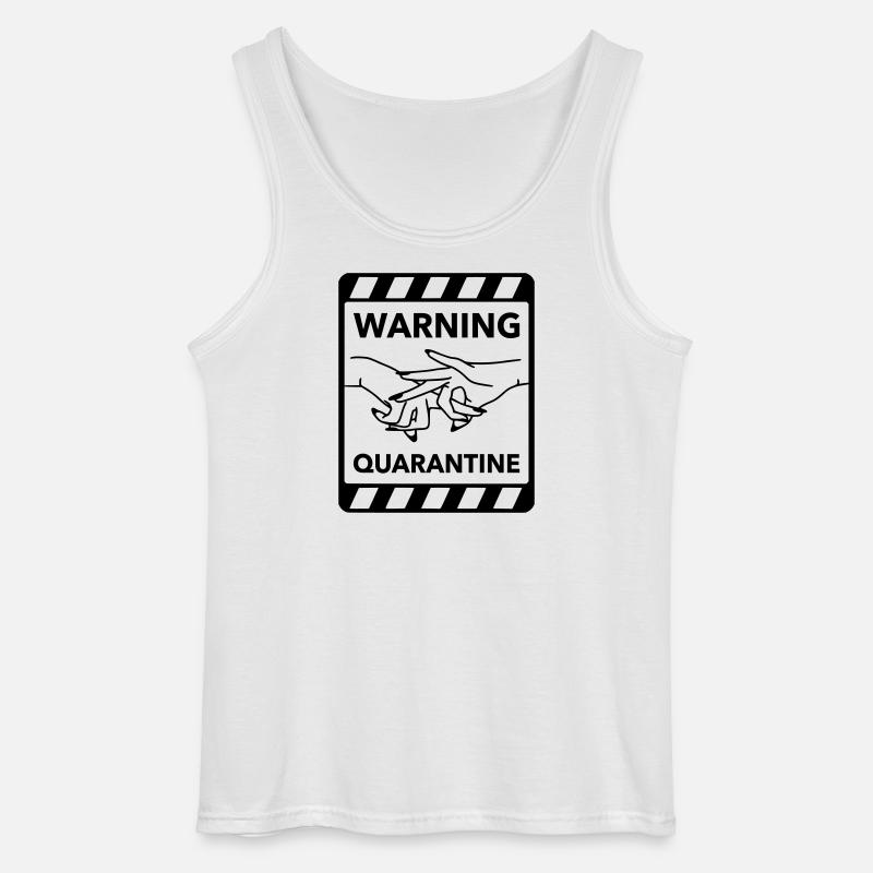 Warnung: Quarantäne - Gildan Männer Tank Top - Weiß