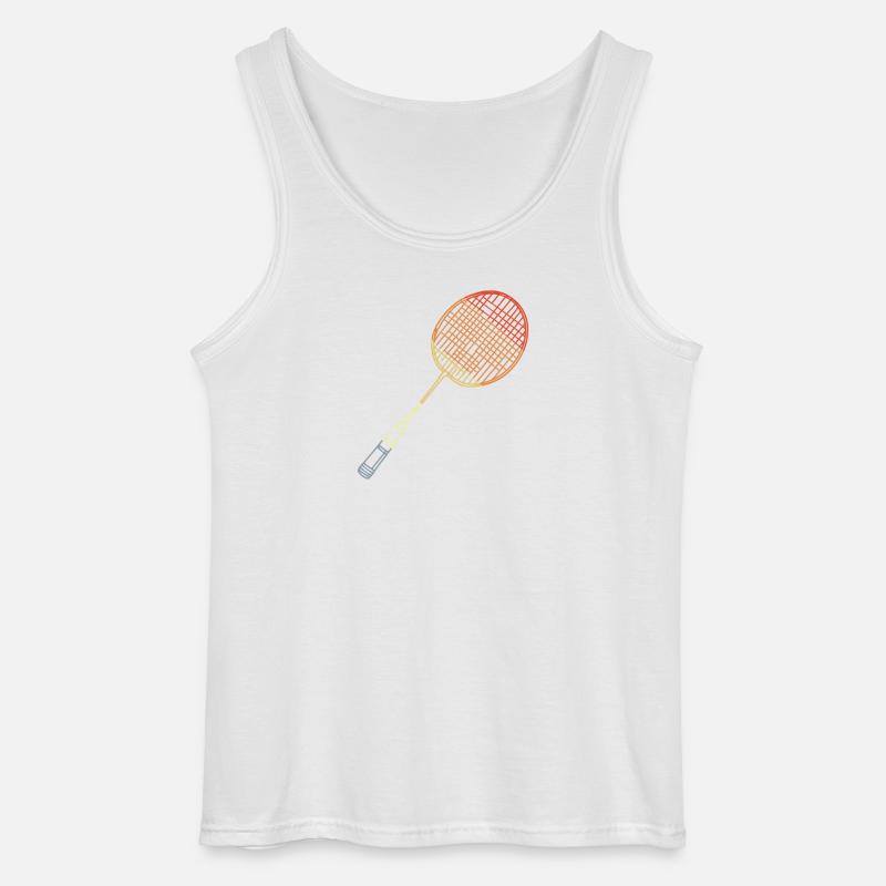 Badminton Racket Sketch - Gildan Men’s Tank Top - white