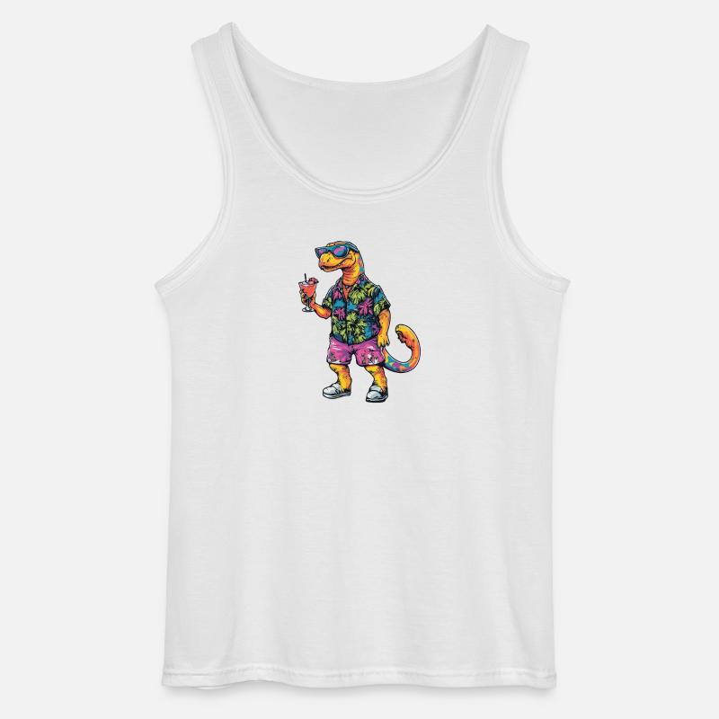 Dinosaurier brontosaurus Comic Sommer - Gildan Männer Tank Top - Weiß