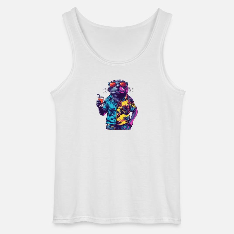 Robbe Comic Sommer - Gildan Männer Tank Top - Weiß