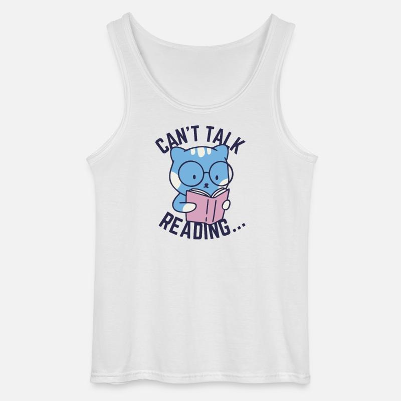 Kann nicht sprechen, lesen... - Gildan Männer Tank Top - Weiß