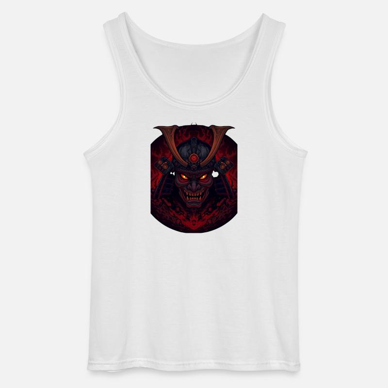 Dämonen-Samourai - Gildan Männer Tank Top - Weiß