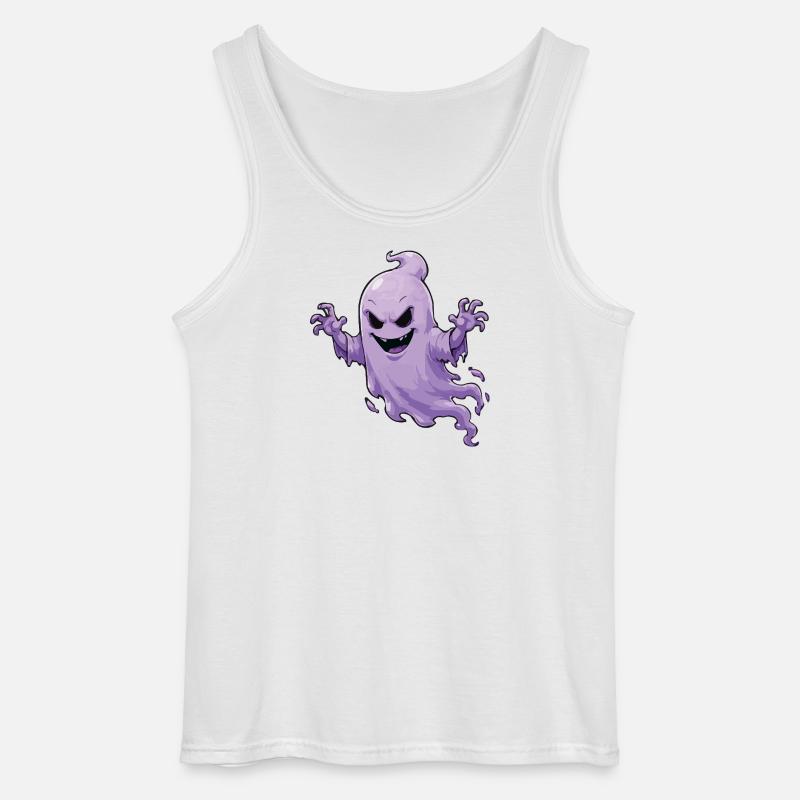Ghost Haunted Design - Gildan Men’s Tank Top - white