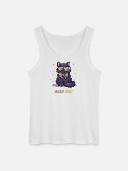 Pride-Monat LGBTQ – Ally Cat - Gildan Männer Tank Top - Weiß