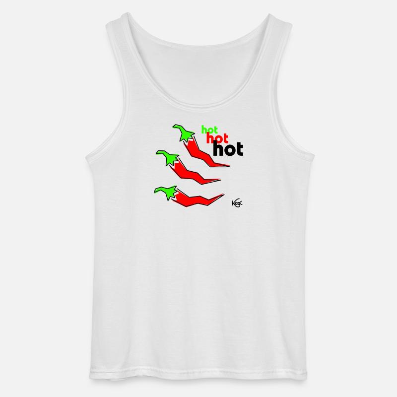 Pepperoni hot - Gildan Männer Tank Top - Weiß