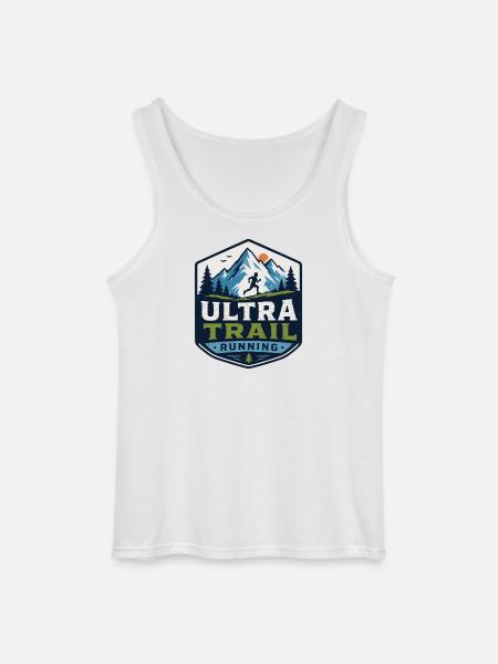 Ultra Trail Running - Gildan Men’s Tank Top - white