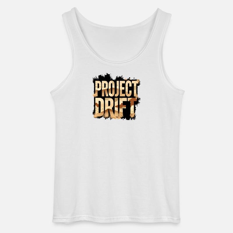 Project Drift Camouflage Racing Statement - Gildan Men’s Tank Top - white