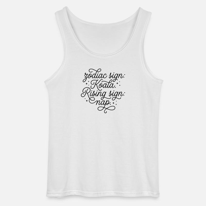 Sternzeichen Koala Aszendent Nickerchen - Gildan Männer Tank Top - Weiß