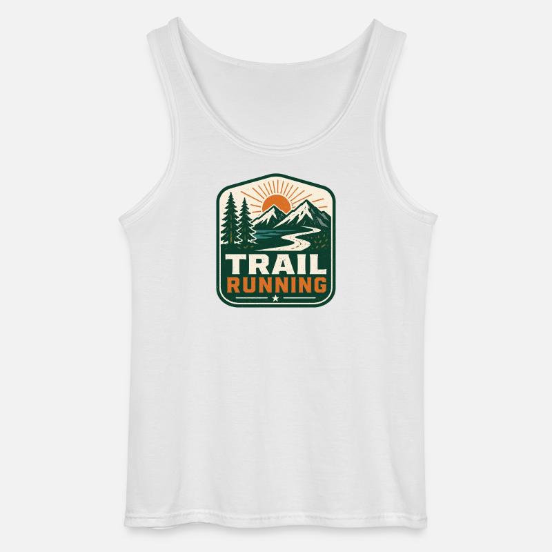Trailrunning - Gildan Männer Tank Top - Weiß