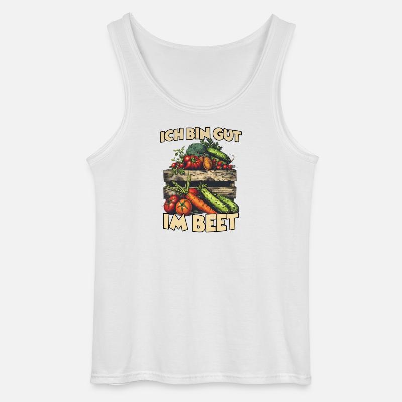 Hochbeet Gemüse Gartenarbeit Selbstversorger - Gildan Männer Tank Top - Weiß