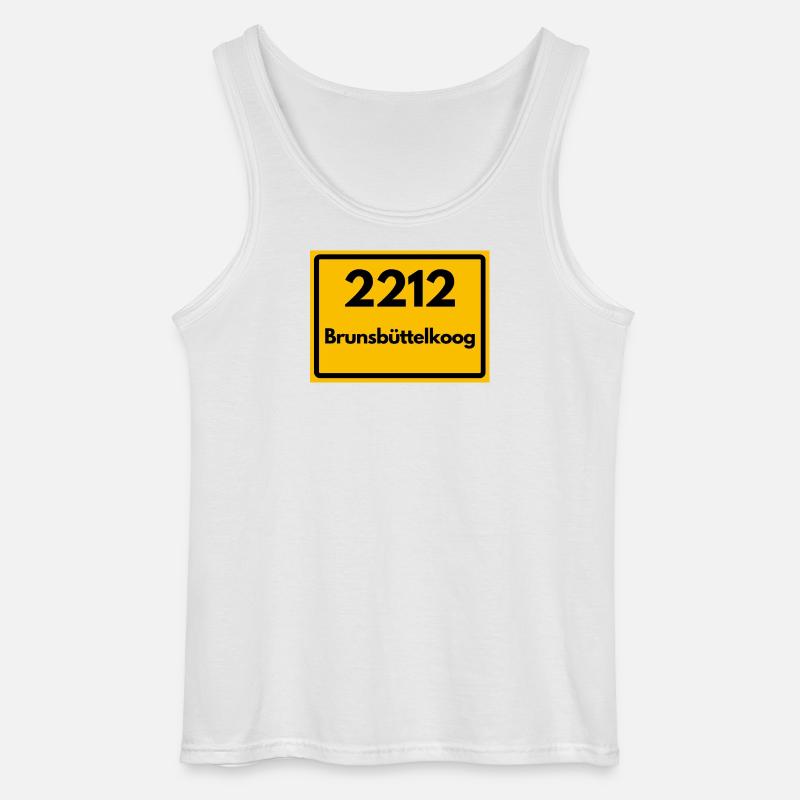 ALTE POSTLEITZAHL 2212 BRUNSBÜTTELKOOG - Gildan Männer Tank Top - Weiß