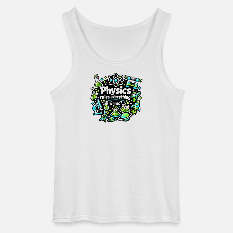 Physics regulates everything - Gildan Men’s Tank Top - white