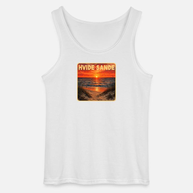 Hvide Sande Dänemark - Gildan Männer Tank Top - Weiß