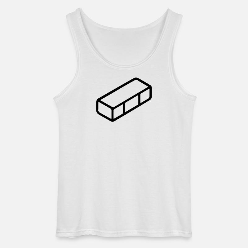 brique - Débardeur Gildan Homme - blanc