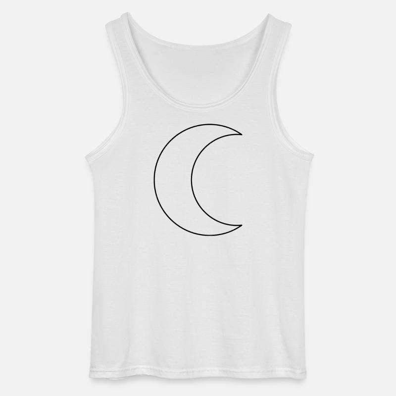 Halbmond-Umriss - Gildan Männer Tank Top - Weiß