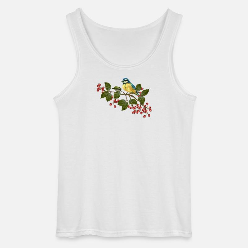 Bunter Vogel - Gildan Männer Tank Top - Weiß