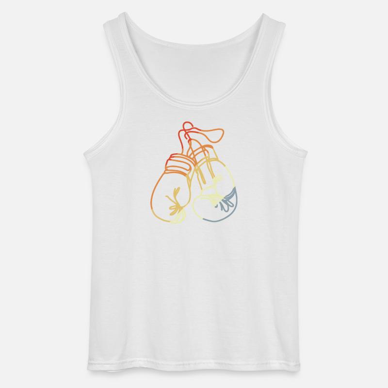 Boxhandschuhe Retro Style - Gildan Männer Tank Top - Weiß