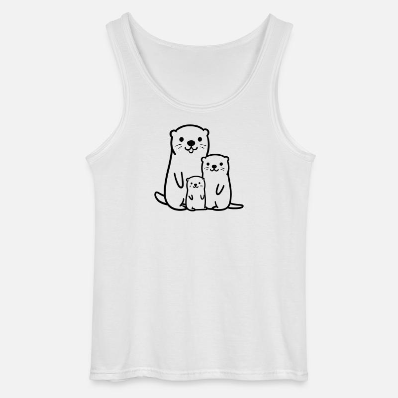 Otter - Gildan Männer Tank Top - Weiß