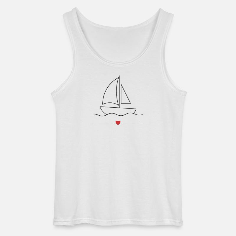 Motorboot-Sportboot - Gildan Männer Tank Top - Weiß