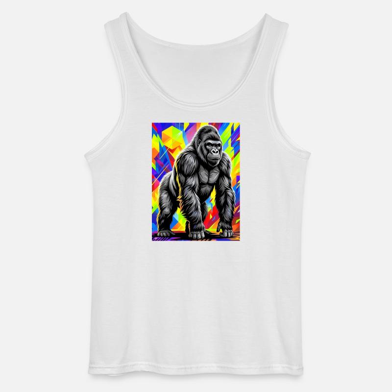 Gorilla - Gildan Männer Tank Top - Weiß