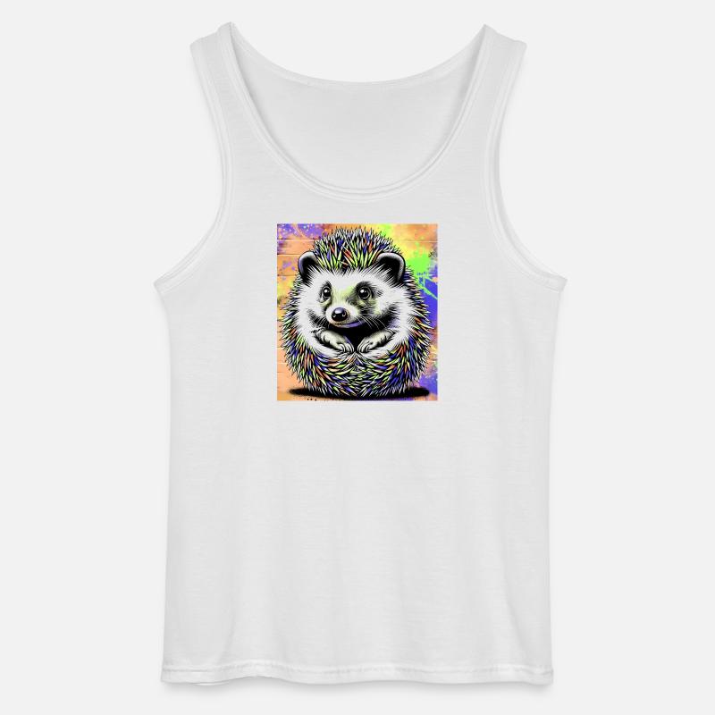 Igel - Gildan Männer Tank Top - Weiß