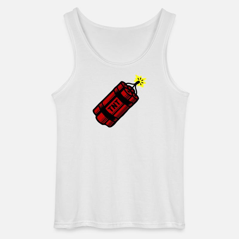 Dynamit Tnt - Gildan Männer Tank Top - Weiß