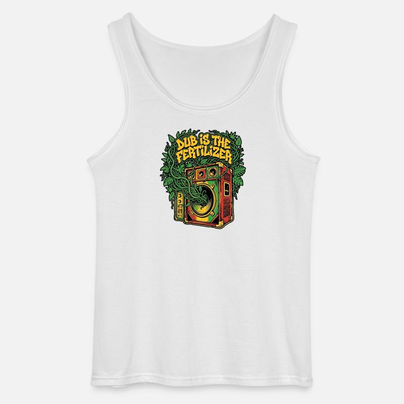 Dub Reggae Soil - Gildan Männer Tank Top - Weiß