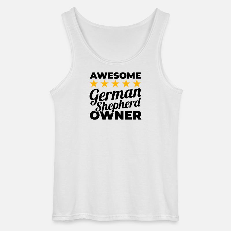Bester Schäferhund Besitzer - Gildan Männer Tank Top - Weiß